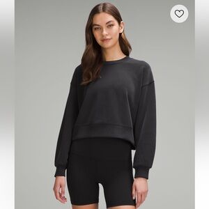 EUC Lululemon Softstreme Perfectly Oversized Cropped Hoodie Black